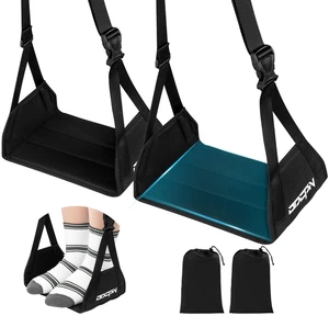 2-Pack Foot Hammock Plane Travel, No Collapse Thickened Bamboo Foot Rest Portable Airplane Foot Sling Wing with Thickened Foam & Carry Bag, Long-Flight Travel Essential Designed to Relax Your Feet 2-Pack Foot Hammock Plane Travel, No Collapse Thickened Bamboo Foot Rest Portable Airplane Foot Sling Wing with Thickened Foam & Carry Bag, Long-Flight Travel Essential Designed to Relax Your Feet