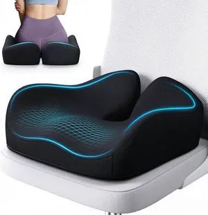 Memory Foam Seat Cushion, Ergonomic Office Chair Cushion Memory foam cushion relieves pressure and supports tailbone comfort for office chairs, cars, wheelchairs and home use Memory Foam Seat Cushion, Ergonomic Office Chair Cushion Memory foam cushion relieves pressure and supports tailbone comfort for office chairs, cars, wheelchairs and home use