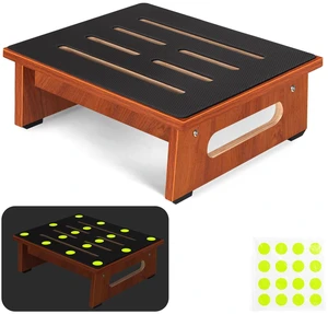 One Step Stool for Adults Seniors with Non-Slip Rubber Stepping Feet, Heavy Duty Wooden Step Stools for Bathroom, Bedroom, Kitchen & Bedside Support (Rustic Brown, 5.5 Inch-Noctilucent) One Step Stool for Adults Seniors with Non-Slip Rubber Stepping Feet, Heavy Duty Wooden Step Stools for Bathroom, Bedroom, Kitchen & Bedside Support (Rustic Brown, 5.5 Inch-Noctilucent)