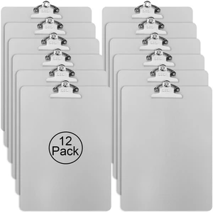 Metal Clipboard, 12 Pack Heavy Duty Aluminum Clipboards 12 x 9 Inches, A4 Letter Sizer Document Holder with High Capacity Clip, Suitable for School, Office, Jobsite or Medical Staff, Silver Metal Clipboard, 12 Pack Heavy Duty Aluminum Clipboards 12 x 9 Inches, A4 Letter Sizer Document Holder with High Capacity Clip, Suitable for School, Office, Jobsite or Medical Staff, Silver