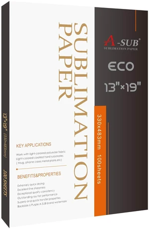 Sublimation Paper 13x19 Inch, 125gsm 100 Sheets, Compatible with Inkjet Printer with Sublimation Ink, for DIY Gifts, Shirts, Craft Blanks Sublimation Paper 13x19 Inch, 125gsm 100 Sheets, Compatible with Inkjet Printer with Sublimation Ink, for DIY Gifts, Shirts, Craft Blanks