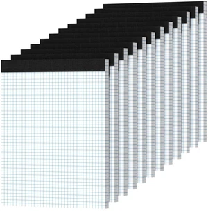 12 Pack Graph Paper 8.5 X 11, 4x4 Quad, Grid Paper 8-1/2" X 11.75" Grid Pad 8.5 X 11.75, Premium Engineering Notebook, Easy Tears Off, Perforated Writing Pad with Study Back, White Graft Paper 12 Pack Graph Paper 8.5 X 11, 4x4 Quad, Grid Paper 8-1/2" X 11.75" Grid Pad 8.5 X 11.75, Premium Engineering Notebook, Easy Tears Off, Perforated Writing Pad with Study Back, White Graft Paper