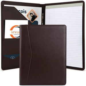 Padfolio Portfolio Organizer Binder (Walnut Color) | Interview Resume Folder, Document, Business Card Holder |w/Letter-Sized Notepad | Handsome Brown Faux Leather Folio Matte Finish Padfolio Portfolio Organizer Binder (Walnut Color) | Interview Resume Folder, Document, Business Card Holder |w/Letter-Sized Notepad | Handsome Brown Faux Leather Folio Matte Finish