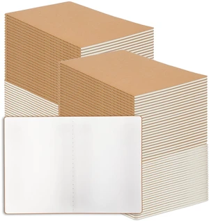 100 Pack Blank Kraft Notebooks, 8.3x5.5 Inches A5 Small Journals Bulk Blank Notebooks 80 Gsm Unlined with 60 Pages A5 Subject Notebooks Traveler Journal Set for Adult Students Back to School Supplies 100 Pack Blank Kraft Notebooks, 8.3x5.5 Inches A5 Small Journals Bulk Blank Notebooks 80 Gsm Unlined with 60 Pages A5 Subject Notebooks Traveler Journal Set for Adult Students Back to School Supplies