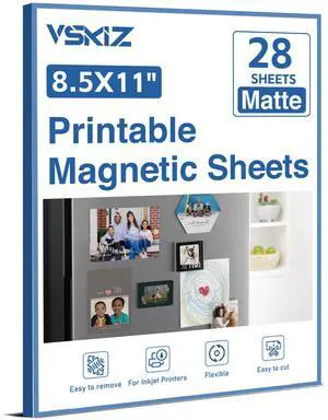 28 Pcs Printable Magnetic Sheets 8.5x11 Inch Matte, Magnet Paper Sheet 28 Pcs Printable Magnetic Sheets 8.5x11 Inch Matte, Magnet Paper Sheet