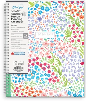 2026-2027 Weekly & Monthly Academic Planner, 8.5"x11" Ditsy Dapple July 2026 - June 2027, Clear Pocket Cover, Wirebound, Laminated Tabs, Storage Pocket, Academic Year 2026-2027 Weekly & Monthly Academic Planner, 8.5"x11" Ditsy Dapple July 2026 - June 2027, Clear Pocket Cover, Wirebound, Laminated Tabs, Storage Pocket, Academic Year