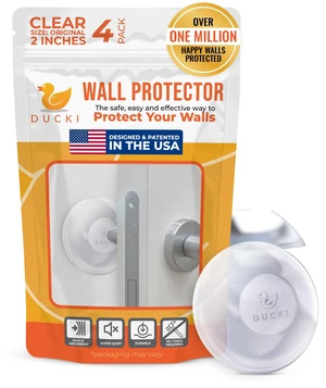 Door Stoppers Wall Protector 2", Reusable & Self Adhesive - 4 Pack Clear Discreet Home Door Knob Wall Protector, Door Bumper with Adhesive - Rubber Door Stops, Shock Absorbent Door Handle Stopper Door Stoppers Wall Protector 2", Reusable & Self Adhesive - 4 Pack Clear Discreet Home Door Knob Wall Protector, Door Bumper with Adhesive - Rubber Door Stops, Shock Absorbent Door Handle Stopper