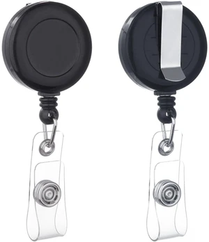Badge Reel, ID Badge Holder Retractable Clip, Black, Bulk 25 Pack with Belt Clip, Extended 30-Inch Nylon Cord, Simple and Lightweight, Name Tag Holder for Nurses, Office Workers, Teachers Badge Reel, ID Badge Holder Retractable Clip, Black, Bulk 25 Pack with Belt Clip, Extended 30-Inch Nylon Cord, Simple and Lightweight, Name Tag Holder for Nurses, Office Workers, Teachers