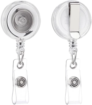 Badge Reel, ID Badge Holder Retractable Clip, Clear, Bulk 25 Pack with Belt Clip, Extended 30-Inch Nylon Cord, Simple and Lightweight, Name Tag Holder for Nurses, Office Workers, Teachers Badge Reel, ID Badge Holder Retractable Clip, Clear, Bulk 25 Pack with Belt Clip, Extended 30-Inch Nylon Cord, Simple and Lightweight, Name Tag Holder for Nurses, Office Workers, Teachers