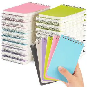 42 Packs Small Notebooks Bulk, 6 Assorted Colors 3x5 Inch Mini Top Bound Spiral Notepads, 60 Sheets/120 Pages 80GSM Memo Pads for College, School, Office, Home 42 Packs Small Notebooks Bulk, 6 Assorted Colors 3x5 Inch Mini Top Bound Spiral Notepads, 60 Sheets/120 Pages 80GSM Memo Pads for College, School, Office, Home