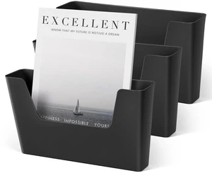 Adhesive File Holder Plastic Document Folder Door No Drilling Mount Mail Magazine Organizer A4 Filing Envelopes Folder, Office Wall Mount Single Pocket (BLACK, 3 PCS) Adhesive File Holder Plastic Document Folder Door No Drilling Mount Mail Magazine Organizer A4 Filing Envelopes Folder, Office Wall Mount Single Pocket (BLACK, 3 PCS)