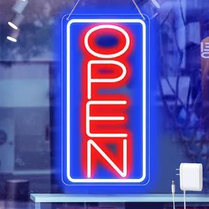 16.5" X 9" Led Neon Open Signs for Business 12V/2A Ultra Bright Led Neon Open Signs Plug In Electric Light Up Open Sign with ON/OFF Switch for Bar Salon Coffee Stores Club Hotel (Vertical) 16.5" X 9" Led Neon Open Signs for Business 12V/2A Ultra Bright Led Neon Open Signs Plug In Electric Light Up Open Sign with ON/OFF Switch for Bar Salon Coffee Stores Club Hotel (Vertical)