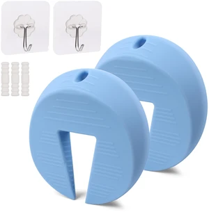 Upgraded Silicone Door Pinch Guard and Door Stoppers 2 Functions in 1 with 2 Free Hooks, Heavy Duty Finger Pinch Guard Prevents Finger Pinch Injuries, Slamming Doors. 2 Packs, Blue Upgraded Silicone Door Pinch Guard and Door Stoppers 2 Functions in 1 with 2 Free Hooks, Heavy Duty Finger Pinch Guard Prevents Finger Pinch Injuries, Slamming Doors. 2 Packs, Blue