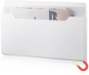 Magnetic File Holder Wall, 13.8 x 8.3 Inch, Horizontal, White Large File Folder for Fridge, Whiteboard, Cabinet, Paper Mail Letters Storage, Office Magnetic Folder Mount Magnetic File Holder Wall, 13.8 x 8.3 Inch, Horizontal, White Large File Folder for Fridge, Whiteboard, Cabinet, Paper Mail Letters Storage, Office Magnetic Folder Mount