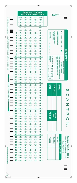 Official Brand 882-E Answer Sheet. (25 Pack) Official Brand 882-E Answer Sheet. (25 Pack)