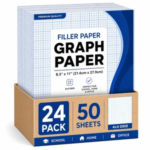 24 Pack Graph Paper Pads 8.5 x 11 in, 10x10 Quad Ruled Grid Paper Back to Shcool Quad Graph Paper, 50 Sheets/100 Pages, Grid Drafting Paper for Architects, Engineers, Draftsmen Stem Students 24 Pack Graph Paper Pads 8.5 x 11 in, 10x10 Quad Ruled Grid Paper Back to Shcool Quad Graph Paper, 50 Sheets/100 Pages, Grid Drafting Paper for Architects, Engineers, Draftsmen Stem Students