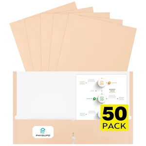 50-Pack Folders with Pockets,Paper Earthy Orange Two-Pocket Folders,Soft Macaron Colors,Efficiently Organize Your Study & Office Documents 50-Pack Folders with Pockets,Paper Earthy Orange Two-Pocket Folders,Soft Macaron Colors,Efficiently Organize Your Study & Office Documents