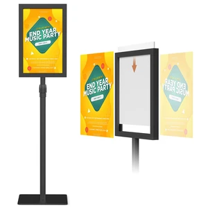 Standing Sign Holder 11 x 17, Adjustable Pedestal Sign Stand, Double-sided Floor Signage Stands for Outdoor Indoor Poster Display Standing Sign Holder 11 x 17, Adjustable Pedestal Sign Stand, Double-sided Floor Signage Stands for Outdoor Indoor Poster Display