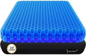 20" Gel Seat Cushion for Long Sitting Pressure Relief - Jumbo & Thick Gel Cushions for Office Chairs - Tailbone Pain Relief Cushion, Sciatica & Back Support, Wheelchair Cushions & Car Seat Cushion 20" Gel Seat Cushion for Long Sitting Pressure Relief - Jumbo & Thick Gel Cushions for Office Chairs - Tailbone Pain Relief Cushion, Sciatica & Back Support, Wheelchair Cushions & Car Seat Cushion