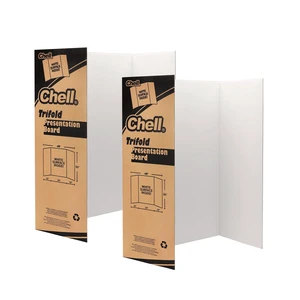36x48 Large Size Corrugated Trifold Poster Boards, White, 2 Pack Made of Thickened Corrugated Cardboard, Portable, Lightweight 36x48 Large Size Corrugated Trifold Poster Boards, White, 2 Pack Made of Thickened Corrugated Cardboard, Portable, Lightweight