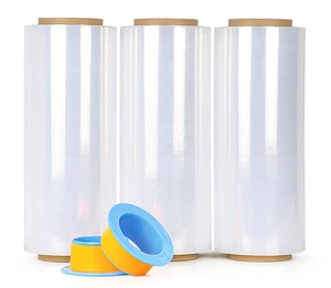 Clear Stretch Wrap Industrial Strength 12" x 1000 Ft 3 Pack - 80 Gauge Thick - Clear Plastic Cling, Stretch Film Rolls for Packaging Moving Packing Pallets Clear Stretch Wrap Industrial Strength 12" x 1000 Ft 3 Pack - 80 Gauge Thick - Clear Plastic Cling, Stretch Film Rolls for Packaging Moving Packing Pallets