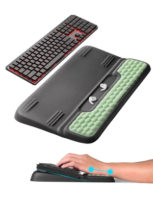 Keyboard Stand with Wrist Rest, Gaming Wrist Support Pad, Ergonomic Hand Rest Arm Soft Memory Foam for Palm Typing Comfort, Keyboard Riser Holder Lift Computer Desk Accessory Office Home-Green Keyboard Stand with Wrist Rest, Gaming Wrist Support Pad, Ergonomic Hand Rest Arm Soft Memory Foam for Palm Typing Comfort, Keyboard Riser Holder Lift Computer Desk Accessory Office Home-Green