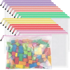 A3 Mesh Zipper Pouch Bags, 18 Pack Large Organizer Bags, 6 Colors Large Capacity Storage, Fits Puzzles, Crafts, Documents and Supplies for Home, School and Office Organization A3 Mesh Zipper Pouch Bags, 18 Pack Large Organizer Bags, 6 Colors Large Capacity Storage, Fits Puzzles, Crafts, Documents and Supplies for Home, School and Office Organization