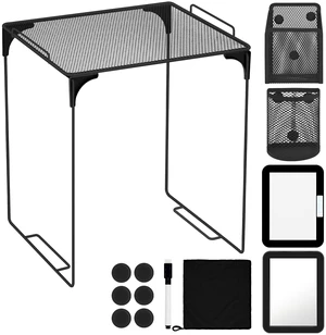 Locker Organizer, Back to School Essentials Locker Accessories for Boys, Locker Set Include Locker Shelf, Locker Mirror, Whiteboard, Dry Erase Markers Holder and More (Black) Locker Organizer, Back to School Essentials Locker Accessories for Boys, Locker Set Include Locker Shelf, Locker Mirror, Whiteboard, Dry Erase Markers Holder and More (Black)