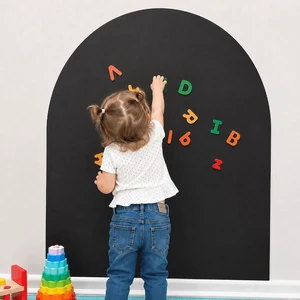 Magnetic Arch Wall Decal, Magnetic Chalkboard for Wall 42" x 32" Adhesive Backing Wallpaper (Black) Magnetic Arch Wall Decal, Magnetic Chalkboard for Wall 42" x 32" Adhesive Backing Wallpaper (Black)