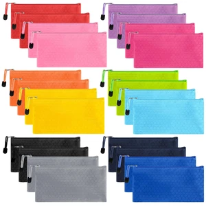 24pcs Pencil Pouch Bulk, Bill Size Zipper Pouches Pencil Case, Waterproof Pencil Bags for Office Supplies, Kids, Travel Accessories Stationery 12 Colors 24pcs Pencil Pouch Bulk, Bill Size Zipper Pouches Pencil Case, Waterproof Pencil Bags for Office Supplies, Kids, Travel Accessories Stationery 12 Colors