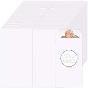 1000 Pcs Money Envelopes for Cash 3.5x6.5in White Coin Envelopes Small Cash Envelopes with Gummed Flaps for Money Saving Challenge Small Item Organizer Coins Tickets Tips Parts Seed Storage 1000 Pcs Money Envelopes for Cash 3.5x6.5in White Coin Envelopes Small Cash Envelopes with Gummed Flaps for Money Saving Challenge Small Item Organizer Coins Tickets Tips Parts Seed Storage