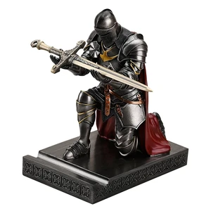 Medieval Armored Knight Pen Holder Figurine Paperweight Phone Stand Iron Warrior Wearing Outerwear, Resin Bookends, Fancy Desk Organizers Pencil Stand with a Metal Letter Opener for Home and Office Medieval Armored Knight Pen Holder Figurine Paperweight Phone Stand Iron Warrior Wearing Outerwear, Resin Bookends, Fancy Desk Organizers Pencil Stand with a Metal Letter Opener for Home and Office