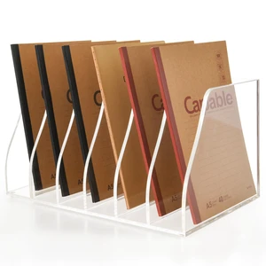Acrylic Magazine File Holder, 6 Vertical Compartments Desk Document Sorter Organizer, Clear Folder Rack Binder for Office/Home/Classroom, for Documents, Tablet, Magazines, Books & Accessories Acrylic Magazine File Holder, 6 Vertical Compartments Desk Document Sorter Organizer, Clear Folder Rack Binder for Office/Home/Classroom, for Documents, Tablet, Magazines, Books & Accessories