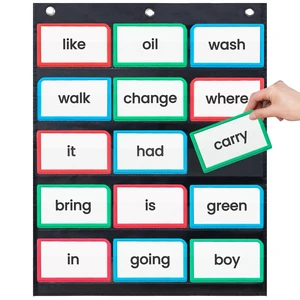 Sentence Strip Pocket Chart, 17" Wide x 22" Tall, Black Pocket Chart For Dry Erase Sentence Strips, Easy to Use & Hang, Reusable, For Classrooms, Home & Office Sentence Strip Pocket Chart, 17" Wide x 22" Tall, Black Pocket Chart For Dry Erase Sentence Strips, Easy to Use & Hang, Reusable, For Classrooms, Home & Office