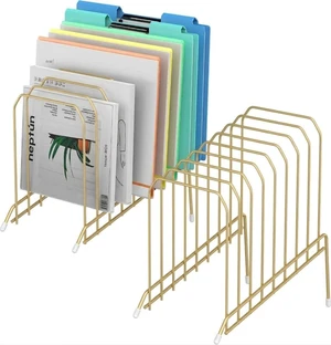 Incline Sorter Desk File Organizer, Metal Desk Magazine Folder Holder with 8-Section Vertical Compartments Rack File Organizer for Office, Home, School Incline Sorter Desk File Organizer, Metal Desk Magazine Folder Holder with 8-Section Vertical Compartments Rack File Organizer for Office, Home, School