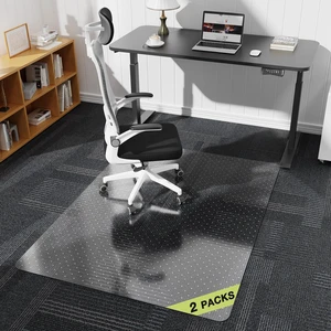 Shipped Flat2 Packs 32" x 48"Heavy Duty Clear Office Chair Mat for Thick Carpet,Durable Plastic Under-Desk Carpet Protector,Chair Mat for Rolling Desk Chairs for Home and Office Workspace Protection Shipped Flat2 Packs 32" x 48"Heavy Duty Clear Office Chair Mat for Thick Carpet,Durable Plastic Under-Desk Carpet Protector,Chair Mat for Rolling Desk Chairs for Home and Office Workspace Protection