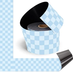 48 ft x 2.76 Inch Magnetic Checkerboard Border,Blue Gingham Bulletin Board Trim Decoration, Reusable Whiteboard Magnetic Strips Roll for School Office Chalkboard 48 ft x 2.76 Inch Magnetic Checkerboard Border,Blue Gingham Bulletin Board Trim Decoration, Reusable Whiteboard Magnetic Strips Roll for School Office Chalkboard