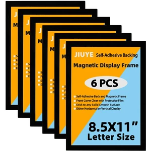 6Pc Magnetic Sign Holder 8.5 x 11,Magnetic Sign Frame Adhesive Back, Magnetic Framed Display Letter Size Paper, Glossy Surface for Dry erase,Reusable, Wall mount for Office Classroom Home 6Pc Magnetic Sign Holder 8.5 x 11,Magnetic Sign Frame Adhesive Back, Magnetic Framed Display Letter Size Paper, Glossy Surface for Dry erase,Reusable, Wall mount for Office Classroom Home