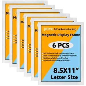 8.5 x 11 Self Adhesive Magnetic Sign Holder,Dual Sides Transparent Magnetic Window Display Frame for Office/Store/School as Shop Notice Frame/Schedule (8.5"x11" 6Pcs, Silver) 8.5 x 11 Self Adhesive Magnetic Sign Holder,Dual Sides Transparent Magnetic Window Display Frame for Office/Store/School as Shop Notice Frame/Schedule (8.5"x11" 6Pcs, Silver)