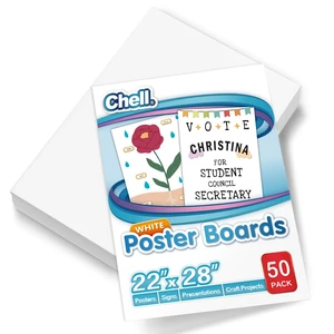 50 Pack 22"x28" White Poster Board Heavyweight, 85 lb. Cover Weight Lagre Size, Cardstock Paper, Bright White, Smooth Surface, Easy to Write-on, Not Easy to Break 50 Pack 22"x28" White Poster Board Heavyweight, 85 lb. Cover Weight Lagre Size, Cardstock Paper, Bright White, Smooth Surface, Easy to Write-on, Not Easy to Break
