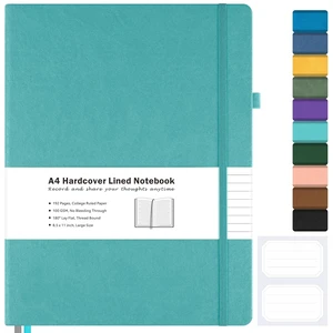 Blank Notebook Hardcover Sketchbook, 8.5" x 11" Blank Journal, Thick Paper Large Thick Paper Sketchbook for Drawing Art, Unlined Notebook Journal for Women Men, A4 Leather Sketchbook, Lay Flat, Teal Blank Notebook Hardcover Sketchbook, 8.5" x 11" Blank Journal, Thick Paper Large Thick Paper Sketchbook for Drawing Art, Unlined Notebook Journal for Women Men, A4 Leather Sketchbook, Lay Flat, Teal