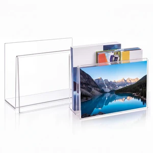 20 Pcs Clear Acrylic Postcard Holder Stand, Office Home School Slanted Postcard Greeting Business Card Display Organizer, Desktop Stand for Countertop Office, 6 X 4.25 X 4.5 in 20 Pcs Clear Acrylic Postcard Holder Stand, Office Home School Slanted Postcard Greeting Business Card Display Organizer, Desktop Stand for Countertop Office, 6 X 4.25 X 4.5 in