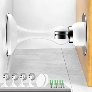 Magnetic Door Stoppers, 4 Pack Stainless Steel Magnetic Door Stops Wall & Floor Mounting Metal Doorstop, No Drilling Door Stop With Strong Adhesive Tapes, Door Holder to Keep Door Open, White Magnetic Door Stoppers, 4 Pack Stainless Steel Magnetic Door Stops Wall & Floor Mounting Metal Doorstop, No Drilling Door Stop With Strong Adhesive Tapes, Door Holder to Keep Door Open, White