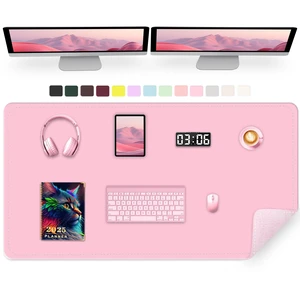 47.2" x 23.6" Large Desk Pad - Non-Slip PU Leather, Waterproof Writing Mat for Keyboard & Mouse, Fairy Tale Pink 47.2" x 23.6" Large Desk Pad - Non-Slip PU Leather, Waterproof Writing Mat for Keyboard & Mouse, Fairy Tale Pink