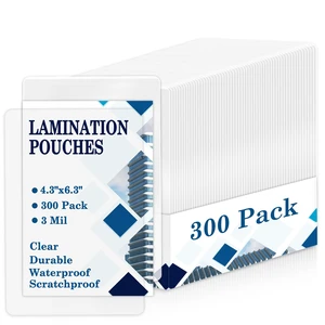 300 Pack 3 mil Thermal Laminating Pouches 4x6 Photo Size Sleeves File Card Laminate Pouches Lamination Pouches Recipe Card Laminating Pouches for Permits Index Flash Cards 300 Pack 3 mil Thermal Laminating Pouches 4x6 Photo Size Sleeves File Card Laminate Pouches Lamination Pouches Recipe Card Laminating Pouches for Permits Index Flash Cards