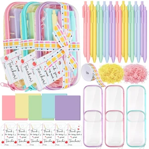 6 Sets/75 Pcs Christmas Teacher Gifts Idea Kit, Pastel Hard Case Zipper Pouch, Ballpoint Pens, Sticky Notes, Raffia, Pencil Ribbons, Thank You Cards, Teacher Gifts for Christmas 6 Sets/75 Pcs Christmas Teacher Gifts Idea Kit, Pastel Hard Case Zipper Pouch, Ballpoint Pens, Sticky Notes, Raffia, Pencil Ribbons, Thank You Cards, Teacher Gifts for Christmas
