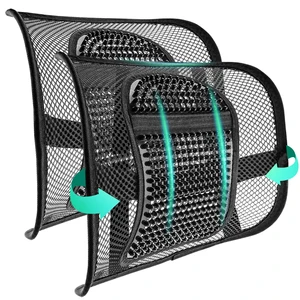 2-Pack Mesh Lumbar Support for Office Chair and Car Seat Breathable Double-Layer Mesh Back Support with Elastic Chair Strap for Firm Support and Secure Fit 2-Pack Mesh Lumbar Support for Office Chair and Car Seat Breathable Double-Layer Mesh Back Support with Elastic Chair Strap for Firm Support and Secure Fit
