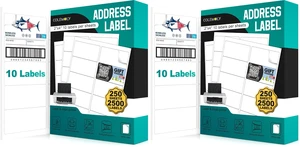 2x4 Labels Sticker Paper - 2500 Address Labels (250 Sheets) for Laser/Inkjet Printer Matte White Blank Labels on 8.5x11 Inch for Mailing, Shipping, and Organizing (Pack of 2) 2x4 Labels Sticker Paper - 2500 Address Labels (250 Sheets) for Laser/Inkjet Printer Matte White Blank Labels on 8.5x11 Inch for Mailing, Shipping, and Organizing (Pack of 2)