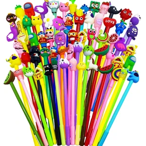 70 Pieces Cute Cartoon Gel Black Ink Pens,Random Novelty Kawaii Pens,Cool Assorted Styles Writing Pen for Kids,School Office Home Supplies,Gift 70 Pieces Cute Cartoon Gel Black Ink Pens,Random Novelty Kawaii Pens,Cool Assorted Styles Writing Pen for Kids,School Office Home Supplies,Gift