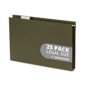25 Legal Size Expandable Hanging File Folders, 1" Standard Green, 12.5pt, 1 in Expansion, Reinforced, Tabs Included, for Legal Charts, Files, and Manuals 25 Legal Size Expandable Hanging File Folders, 1" Standard Green, 12.5pt, 1 in Expansion, Reinforced, Tabs Included, for Legal Charts, Files, and Manuals